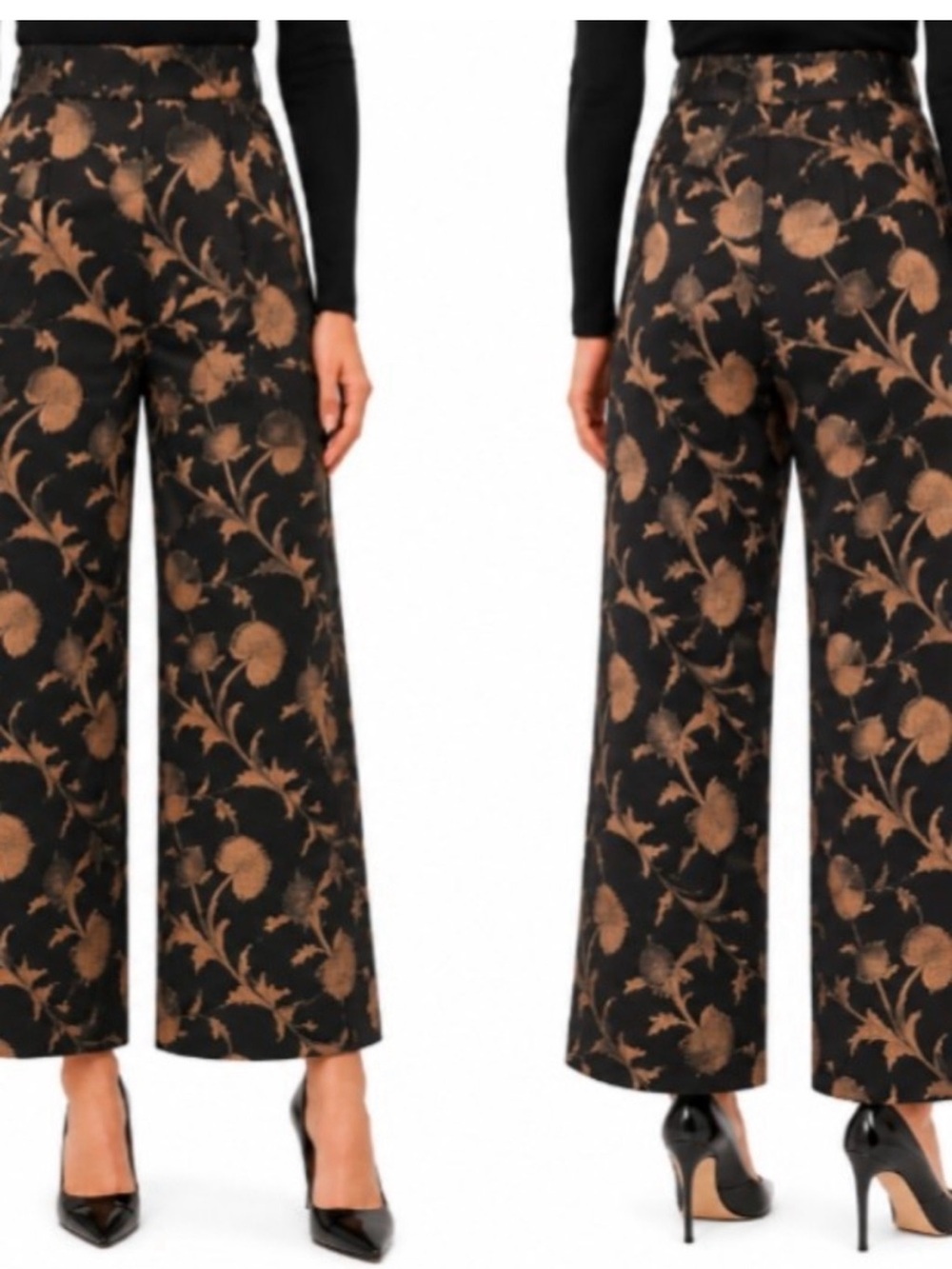 Wide-leg high-rise satin pant